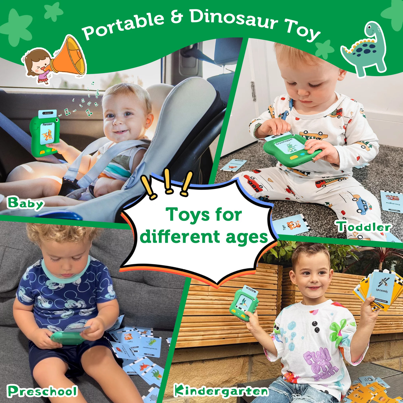 Talking Flash Cards Learning Toys, Educational Preschool Toys Toddlers Toys