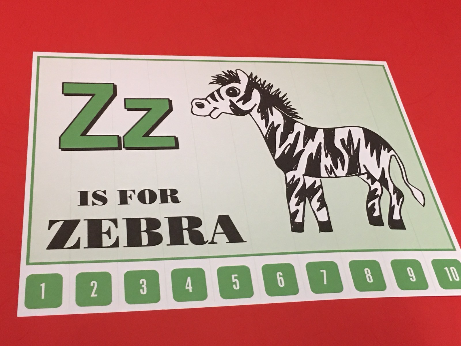 Letter Puzzles Complete Set – Number Sequencing Puzzle, numbers 1-10 Laminated#