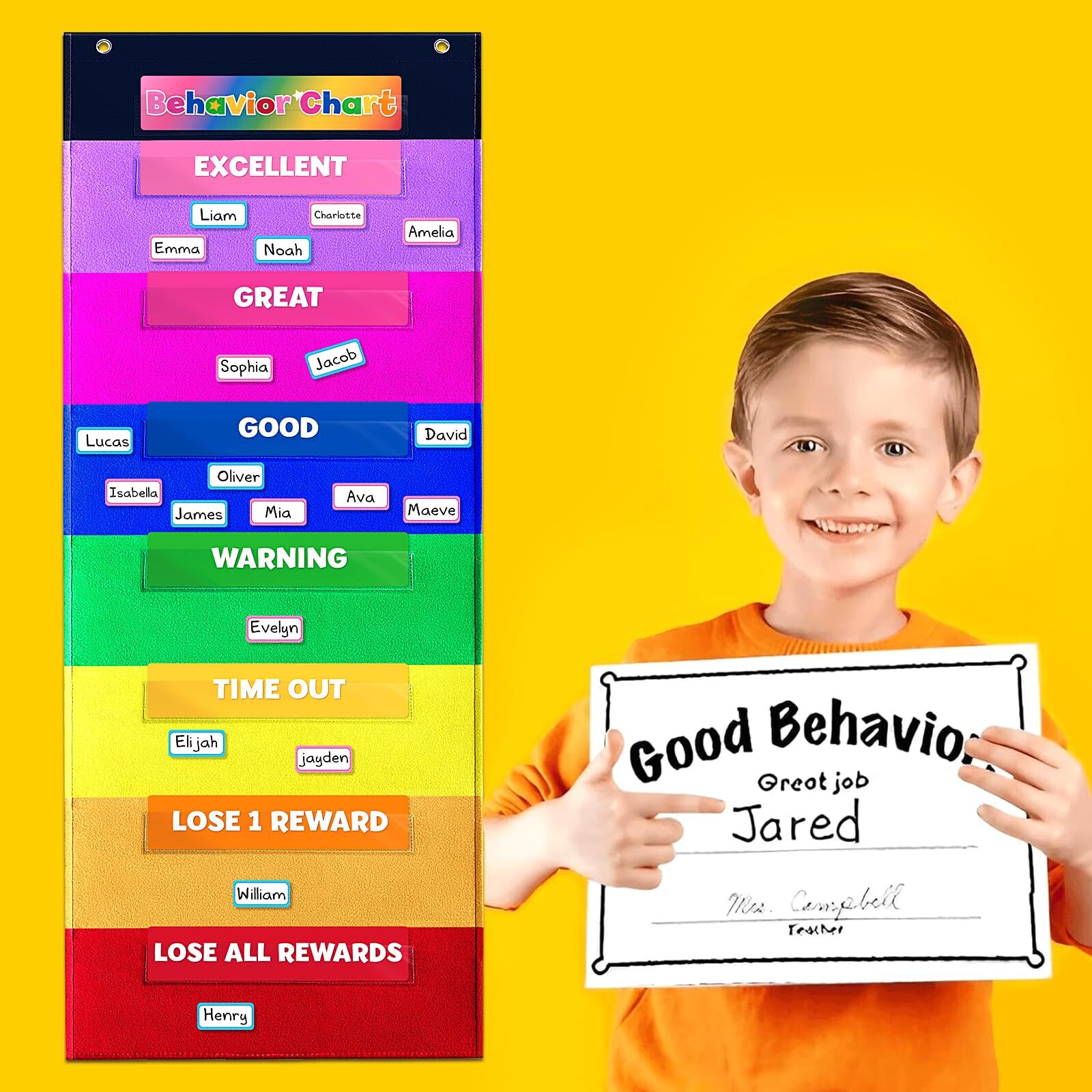Behavior Chart for Classroom 46 ½” L x 17¼” W Good Behavior Chart for Kids at…