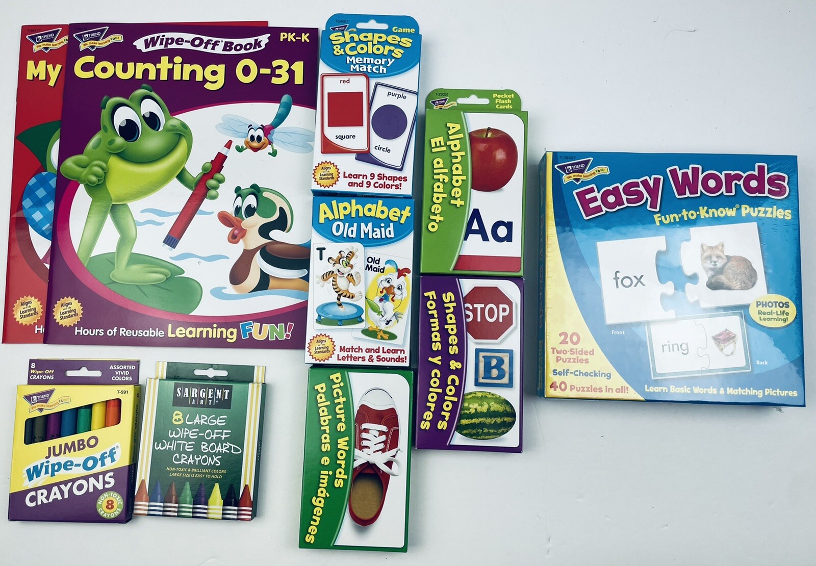 Trend Enterprises Inc. Fun-To-Know Puzzles Easy Words 10 PIECE BUNDLE
