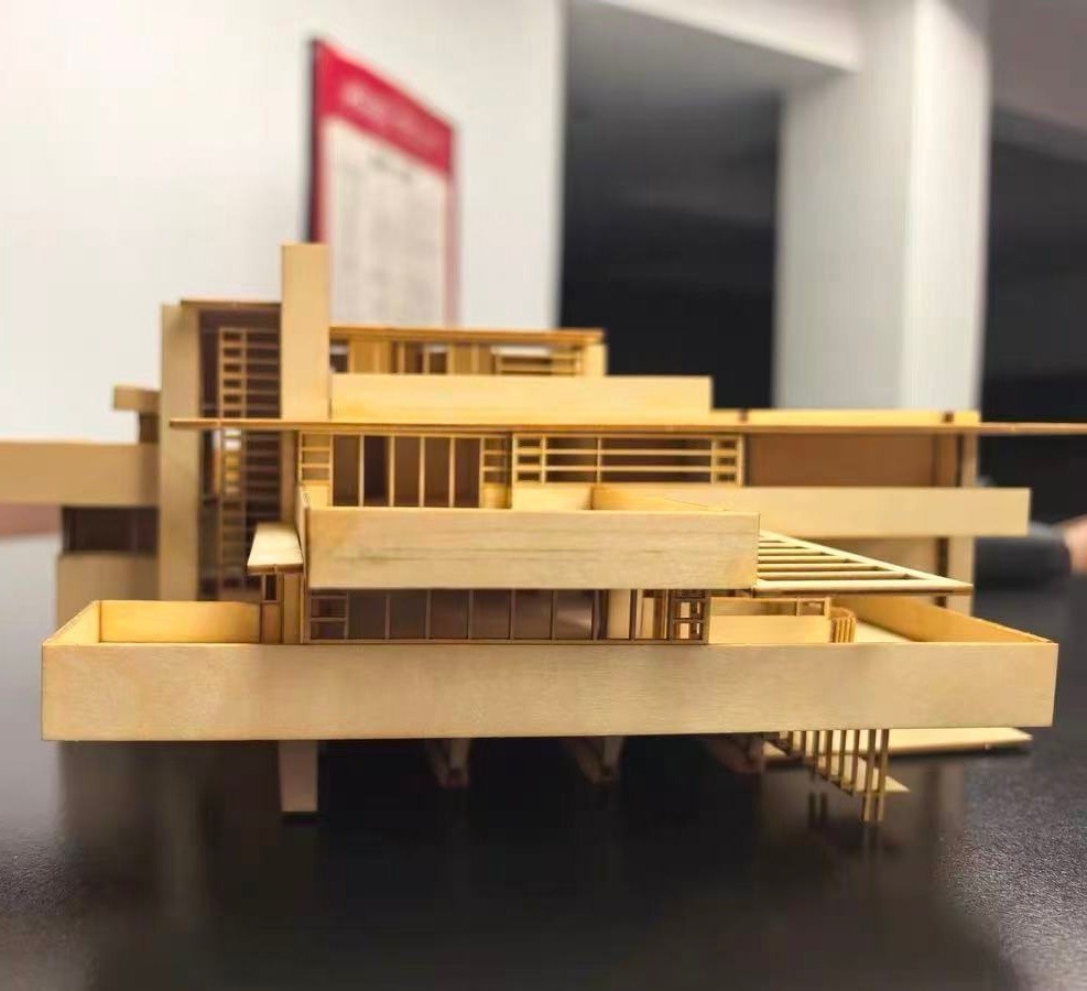 1/75 1/100 Fallingwater Villa 3D Wooden DIY Building Model Assembly Kits Set