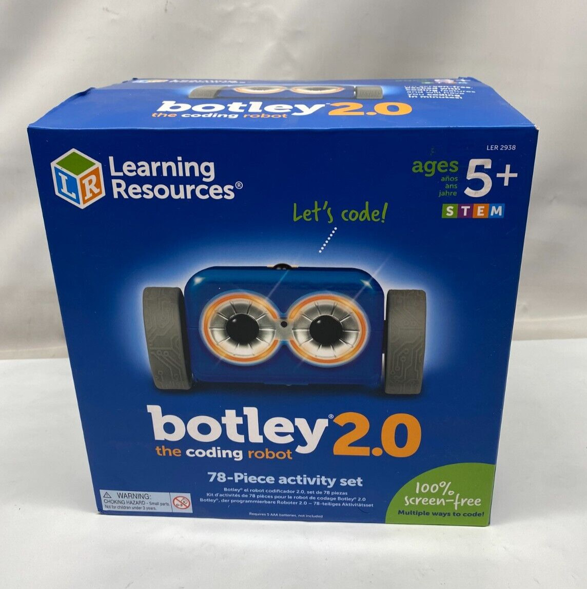 Learning Resources Botley The Coding Robot 2.0 Activity Set – 78 Pieces, Ages 5+