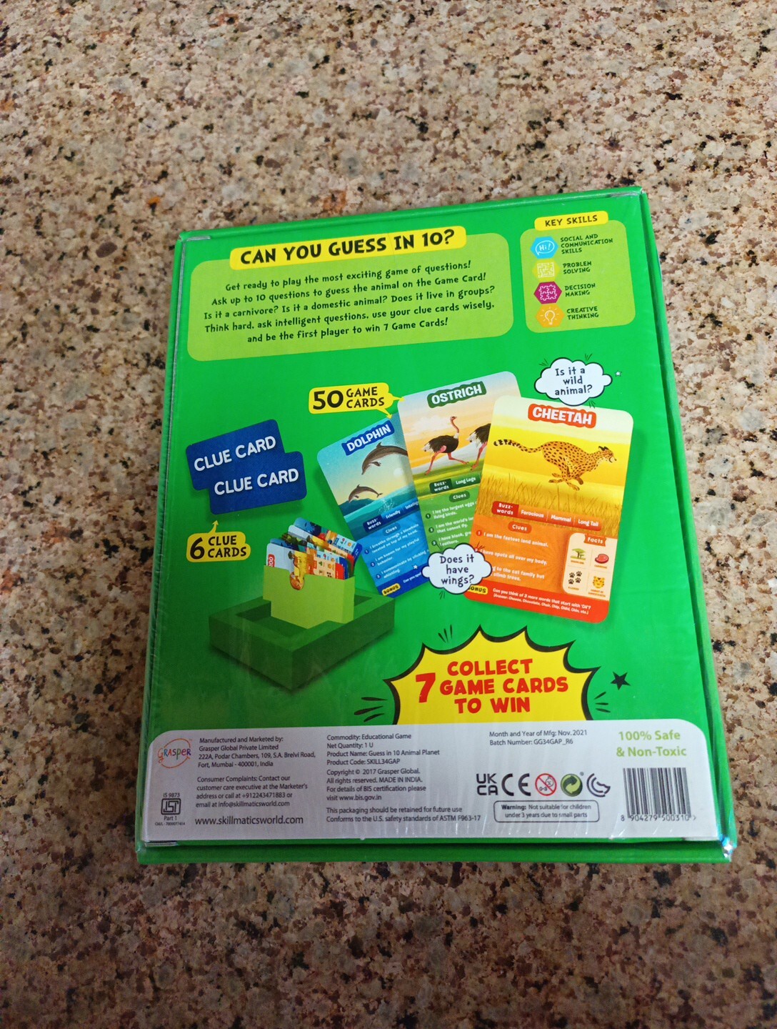 Skillmatics Guess in 10 Animal Planet Card Game Brand New Sealed