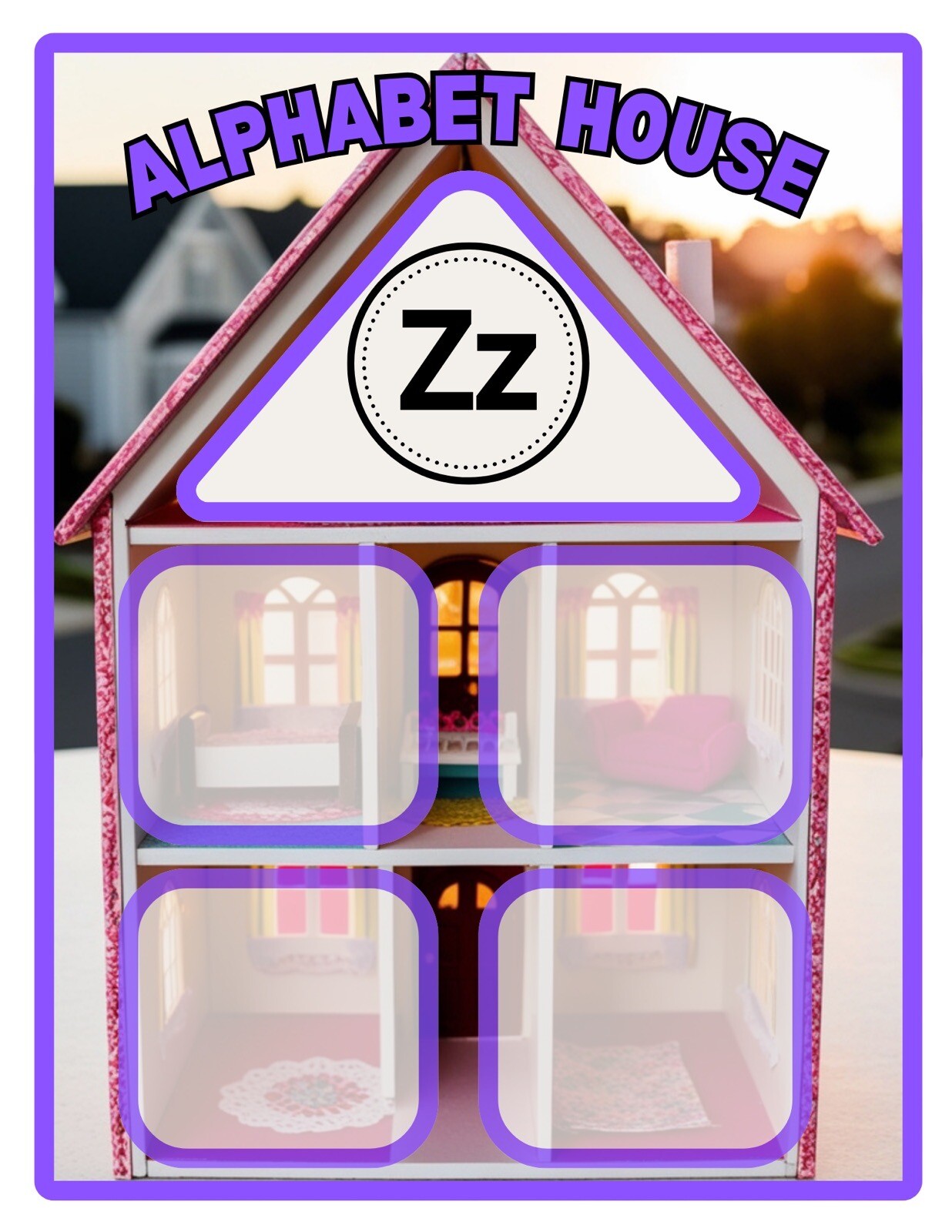 Alphabet House – Beginning Sounds Sort – Learning Center – PRINTED ONLY – DIY