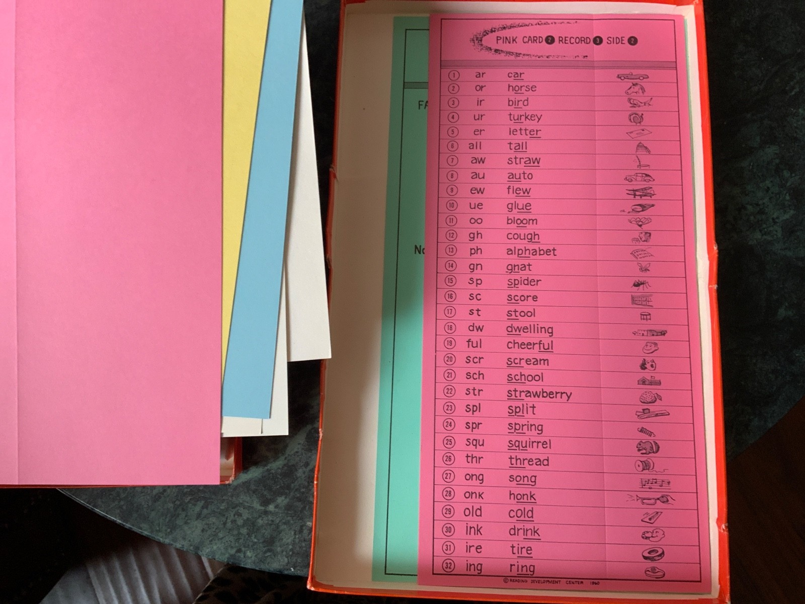 Vintage Reading and Spelling with Phonics w/phonics cards 1964