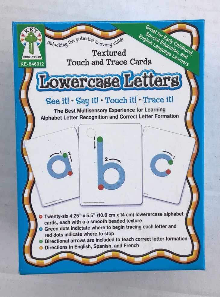 Key Education KE-846012 Textured Touch and Trace Lowercase Letters (26)