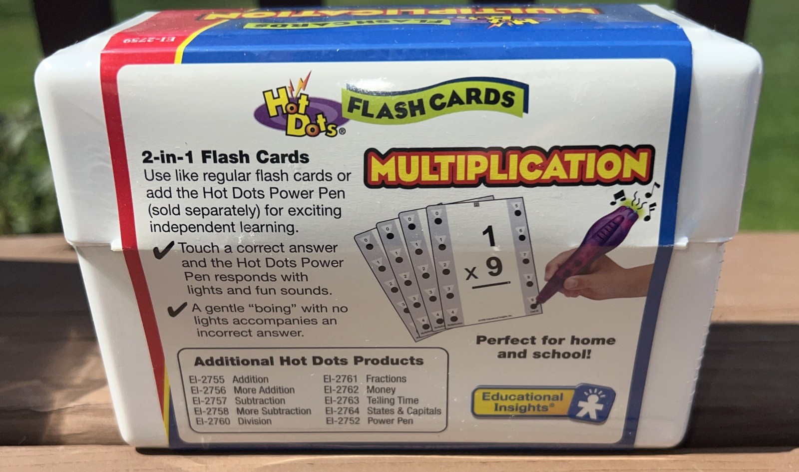 5 Hot Dots Flash Cards Math, Telling Time, States Educational Insights NO STYLUS
