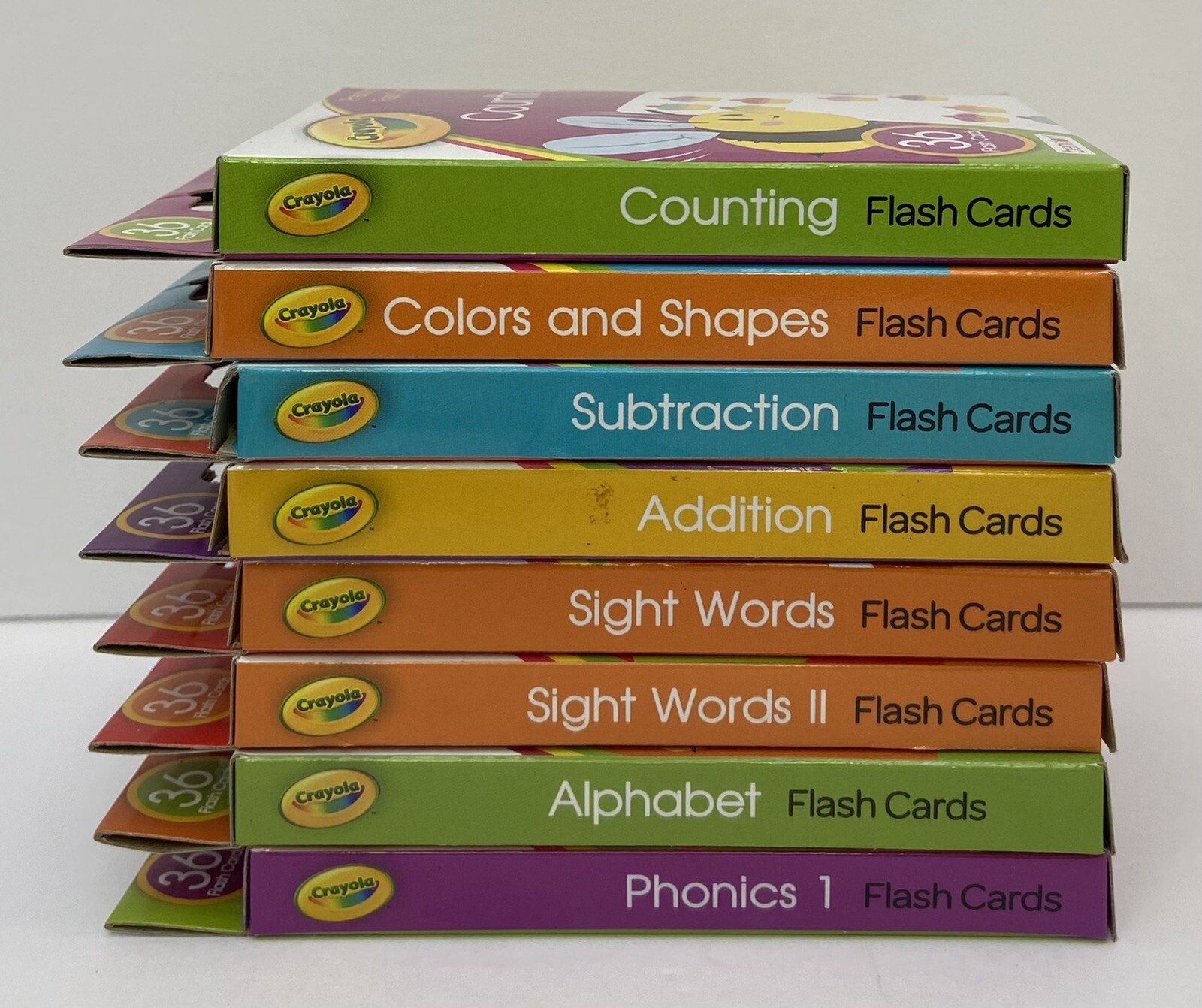 Lot Of 8 Flash Card Sets Preschool Learning Alphabet Phonics Math Homeschooling