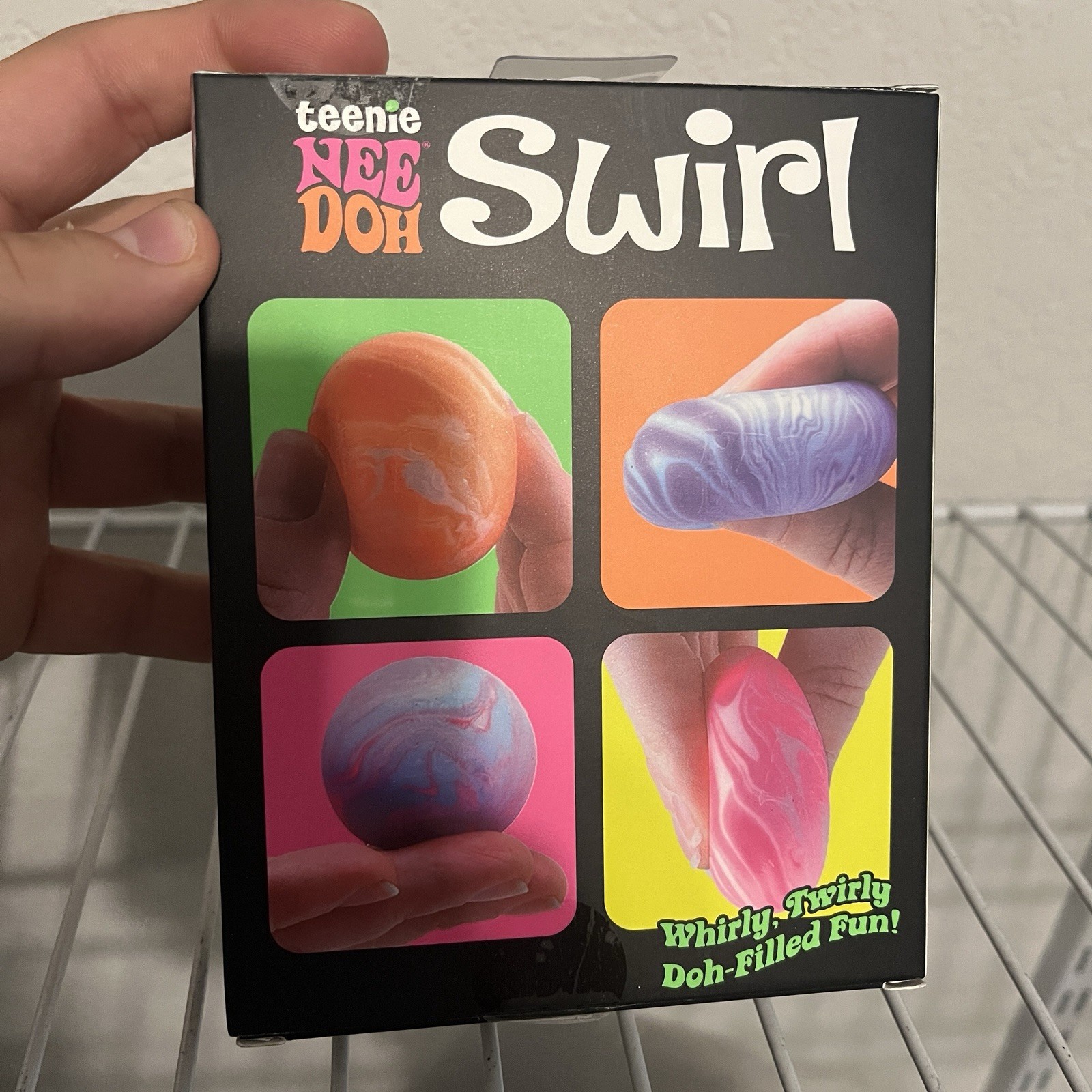 NeeDoh Teenie Swirl 4-pack, Nee Doh Mini Squishy Stress Balls, Set Of Four
