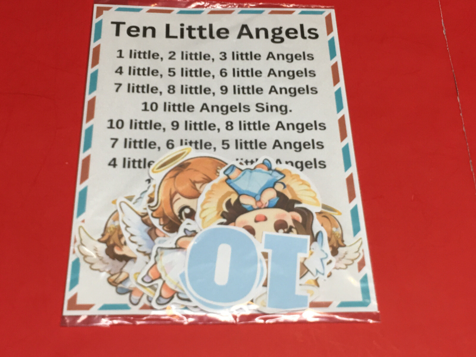 Ten Little Angels – FLANNEL FELT BOARD LAMINATED STORY and PIECES