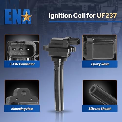 ENA Set of 4 Ignition Coil Pack Compatible with Chevrolet Suzuki Tracker Aerio
