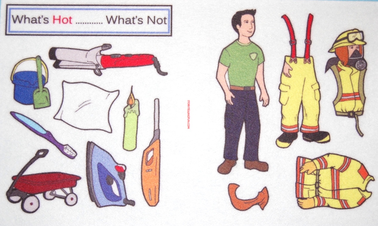 Fire Safety Felt / Flannel Board Set (includes Fireman to dress)