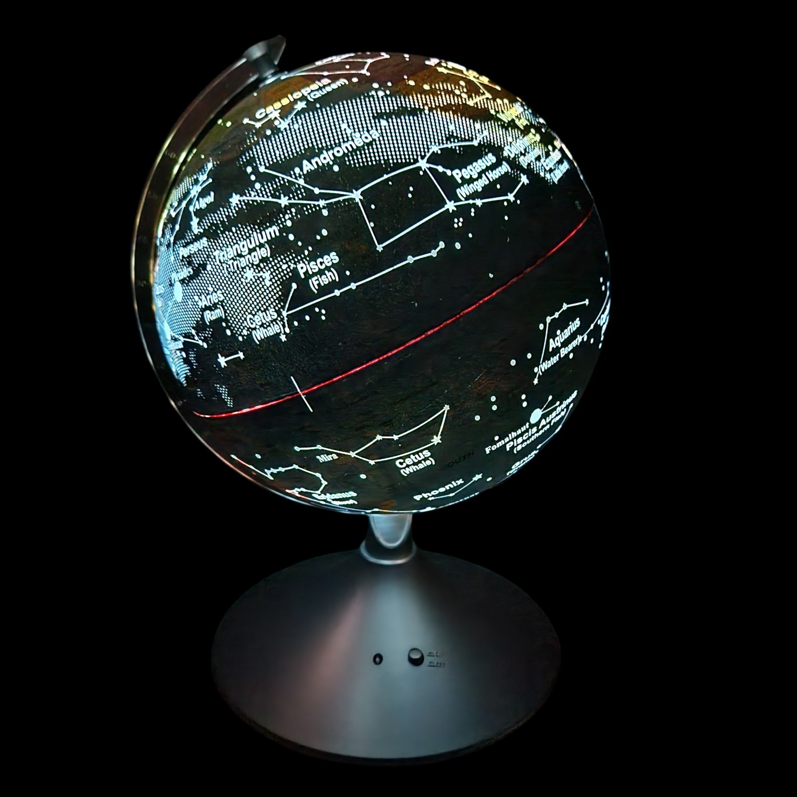 2 in 1 Earth & Constellations Educational Battery Light Up Globe NO PLUG Vintage