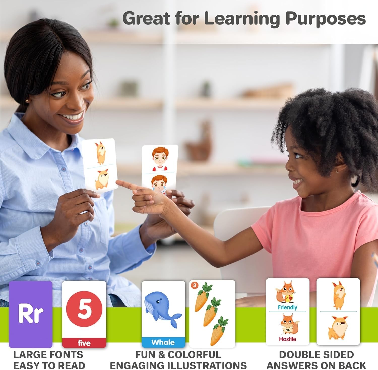 Learning Flash Cards for Toddlers 2-4 Years Old – 60 Flashcards Toy for Kids Age