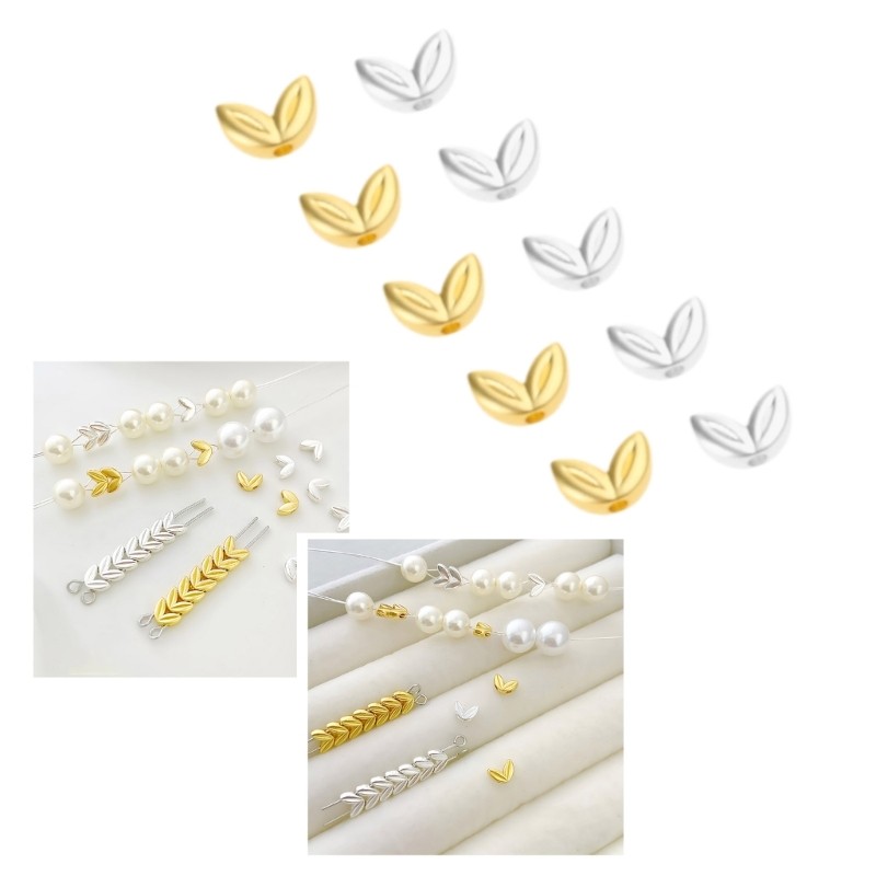 20Pcs Double Hole Spacer Beads for Crafting Unique Jewelry Earring Accessories