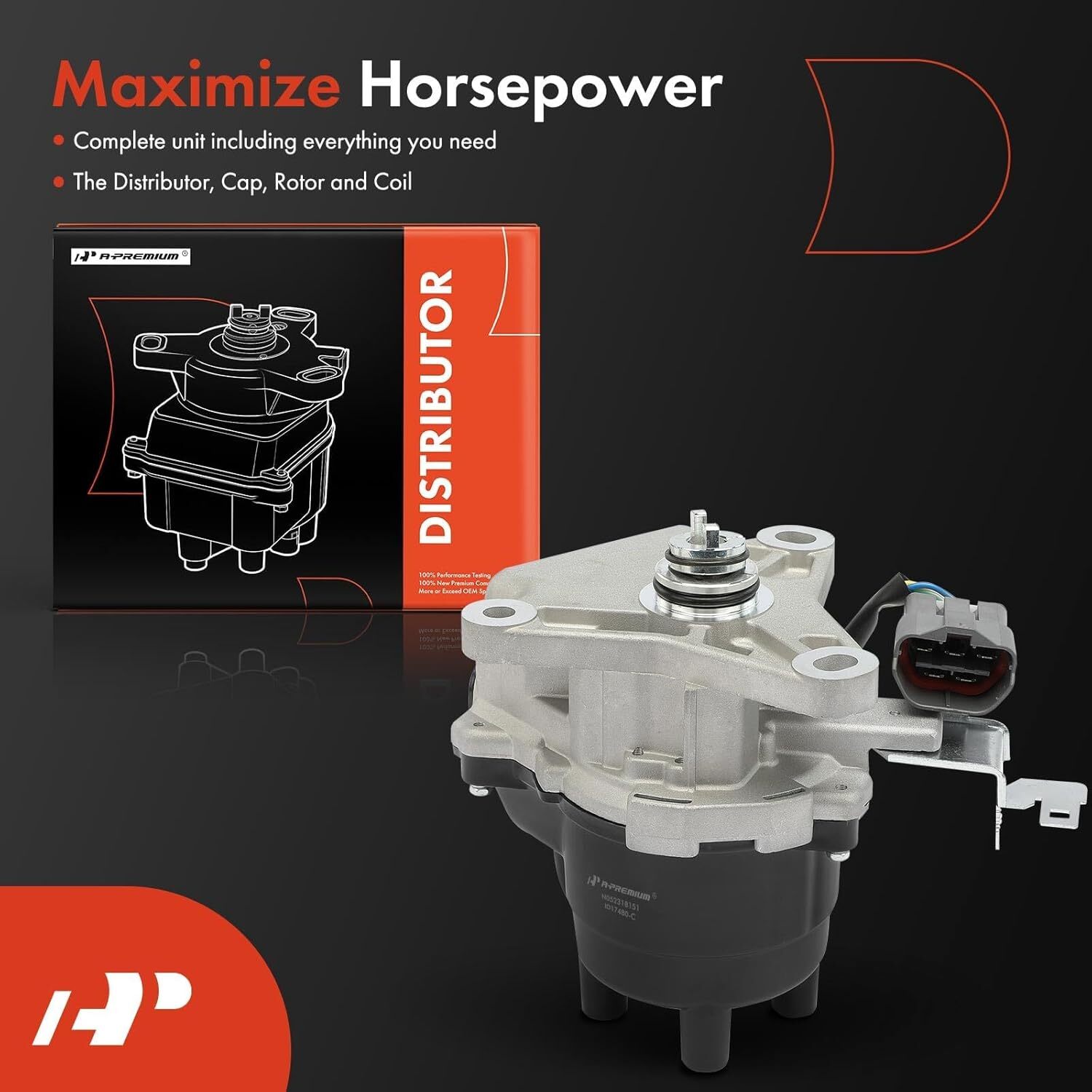 Accord 2.2L 1994-1995 APM Ignition Distributor with Cap and Rotor