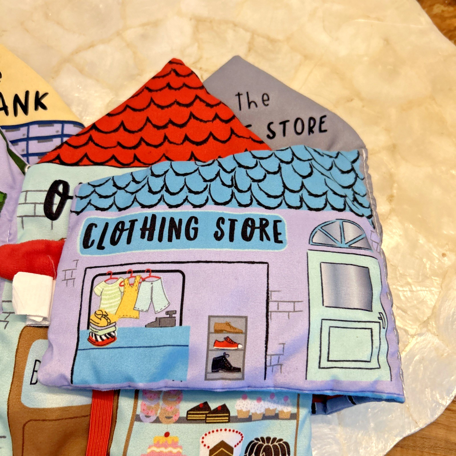 Mud Pie Out and About Errands Town Sensory Fold Out Soft Baby Book Crinkle