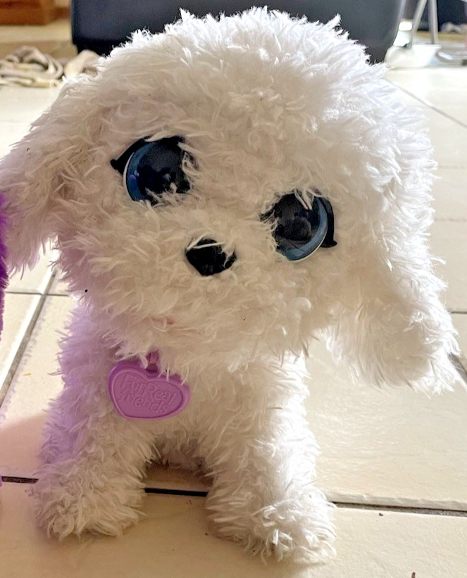 Fur Real Friends Poppy Jumpin’ Poodle Interactive White Dog