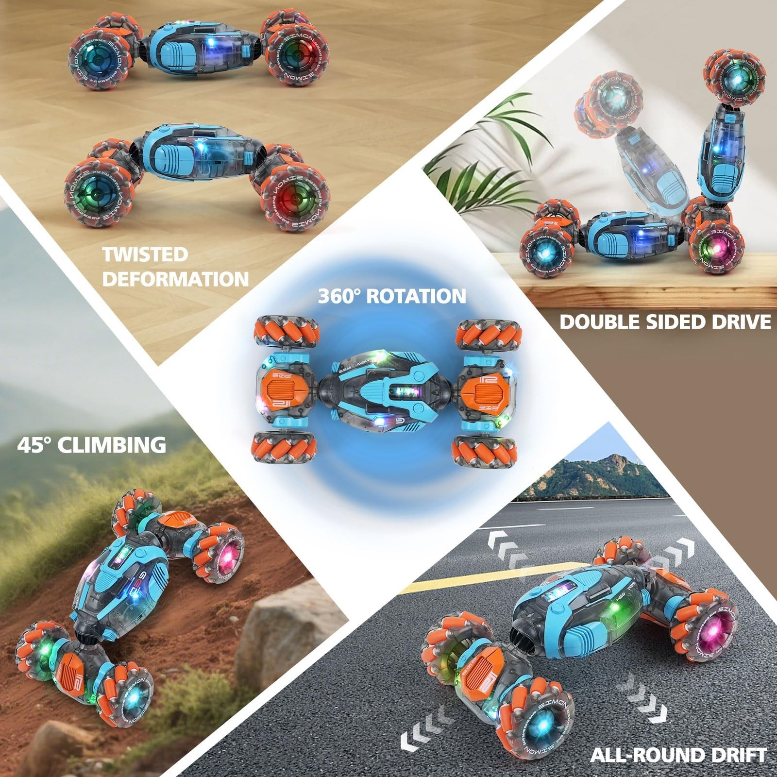 MagicKidz Gesture Sensing RC Stunt Car for Kids – Birthday Gifts for Boys 5 6…