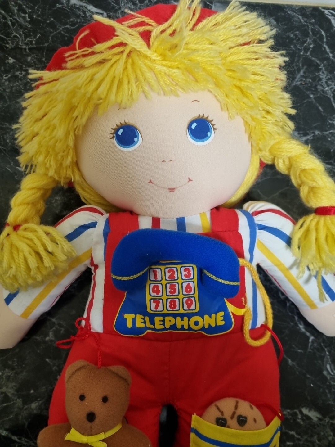 Amtoy Plush Doll Toy Teach Me Learning Toy American Greeing 18inchs Vintage 1984