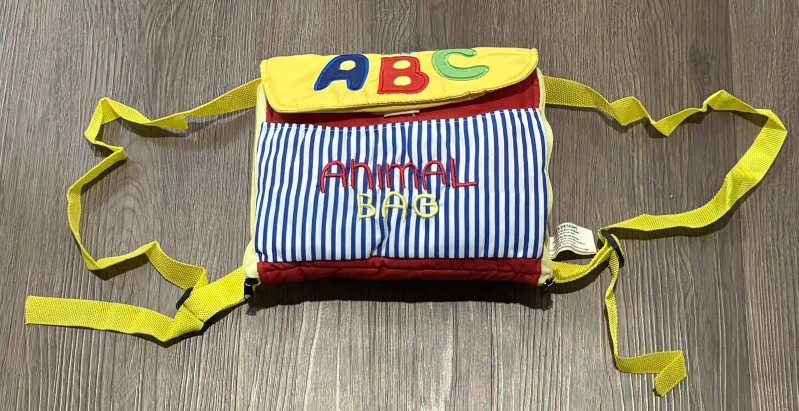 My Animal ABC Learning Alphabet Toddler Backpack Cloth Book Alma’s Designs GC!