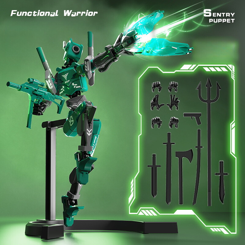 Mechanical Sentinel Magnetic Humanoid Multi-Gesture Fully-Joint Movable Assembly