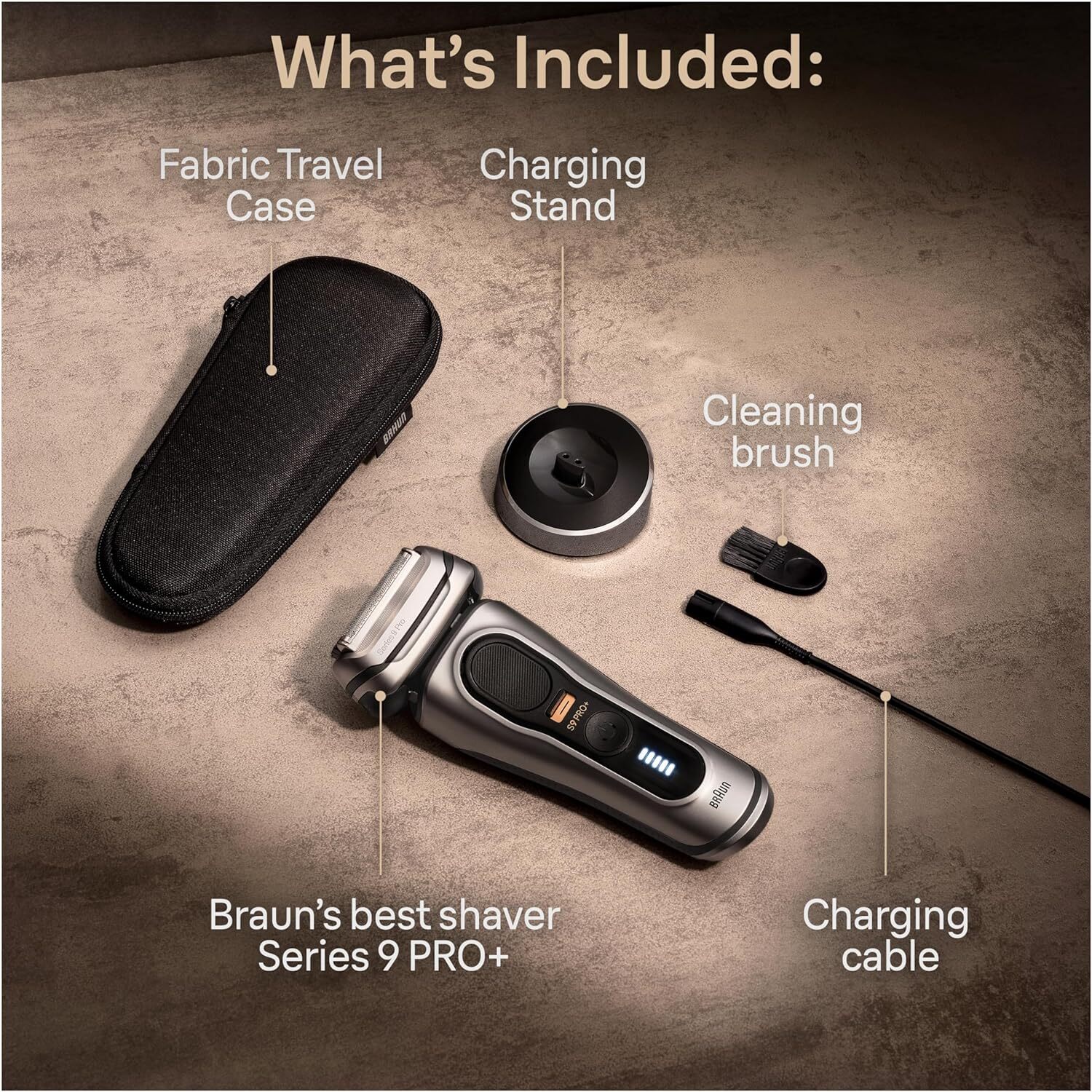 Braun Series 9 9517s PRO+ Electric Razor for Men, 5 Pro Shave Elements &