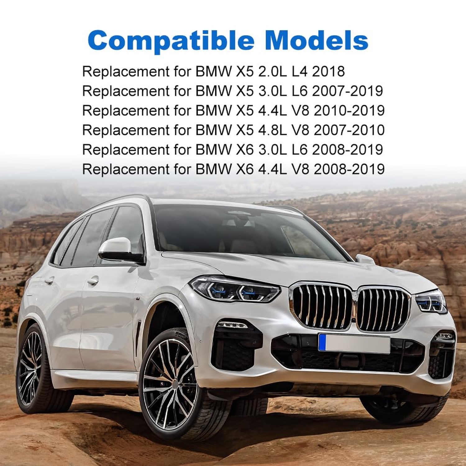 JDMON Engine Coolant Reservoir Tank w/ Sensor & Cap Replacement for BMW X5 E7…