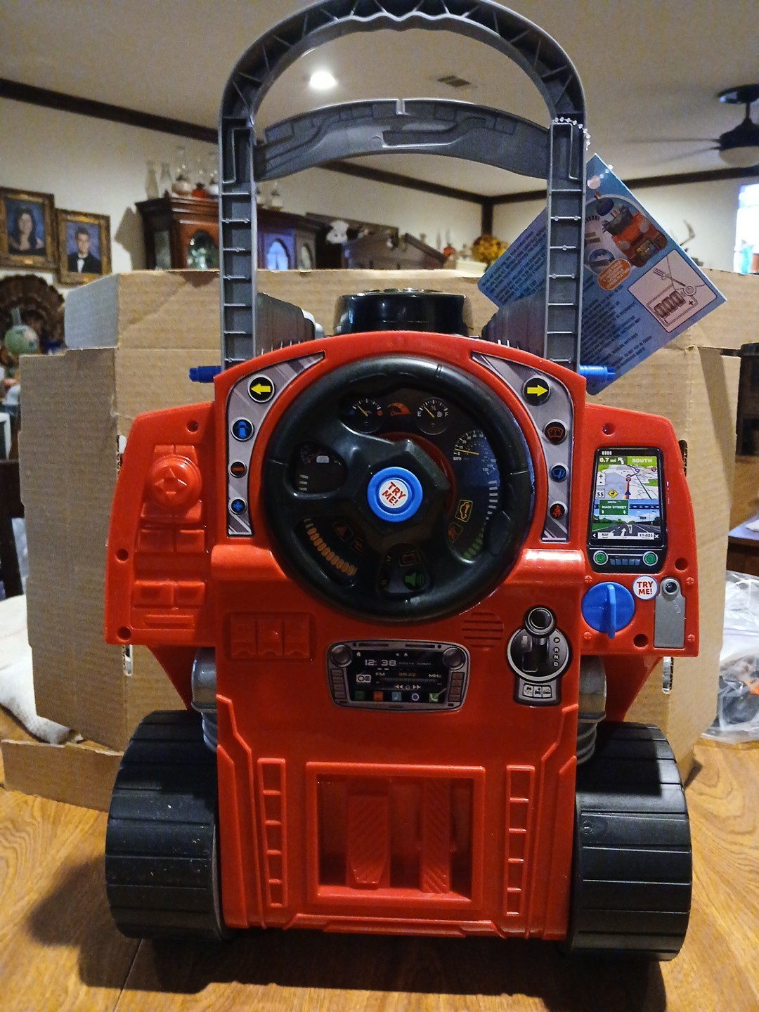 Kid Toy Take Apart Car Engine w/ Interactive Wheel & Dashboard- Includes 2 Tools