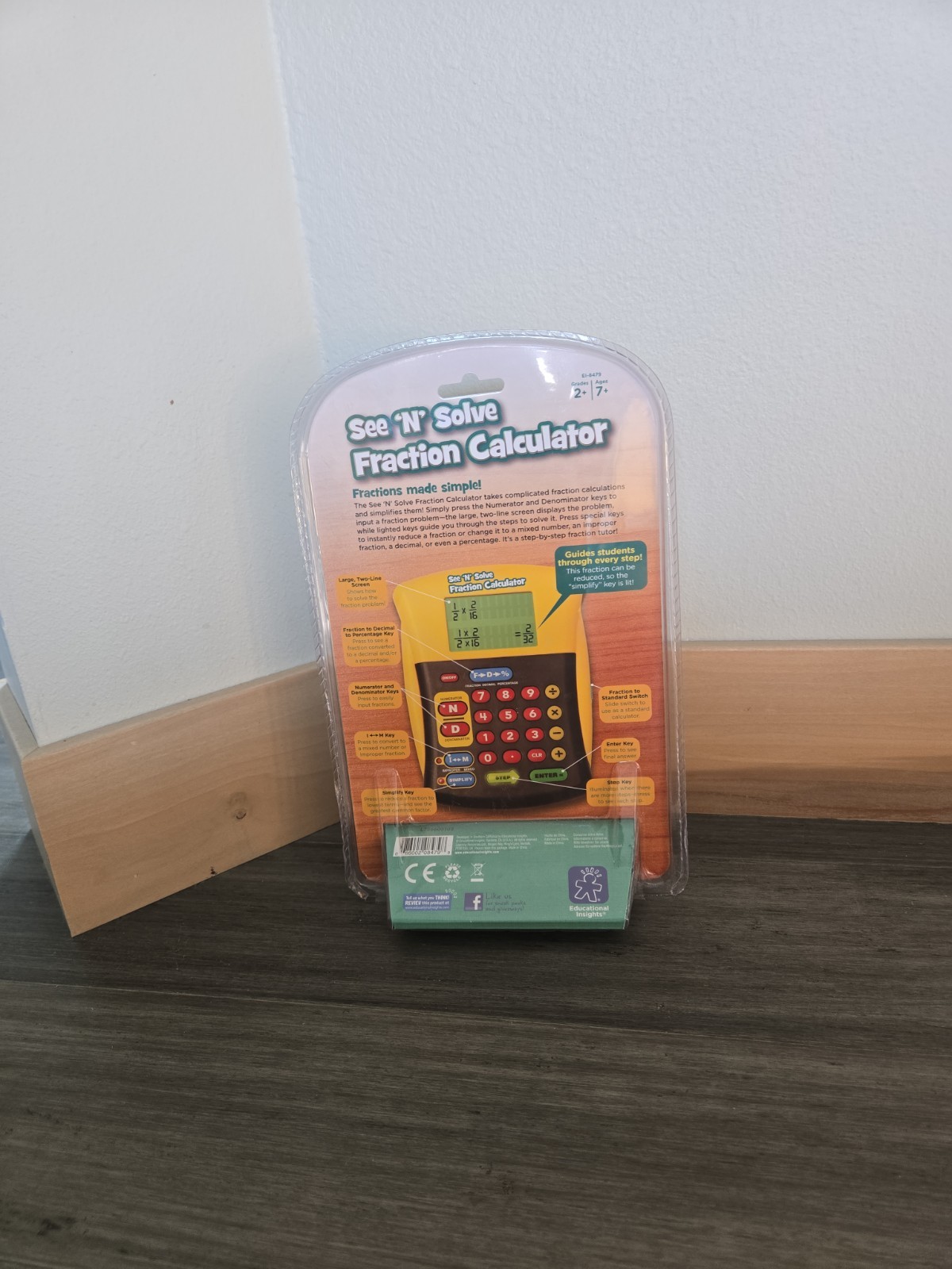 Educational Insights See ‘N’ Solve Fraction Calculator New Sealed Educational