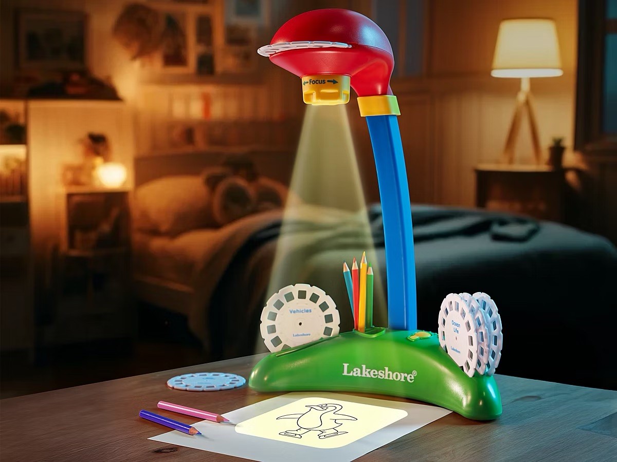Lakeshore Trace and Draw Projector Learn and Play Series With 6 Slides. EUC