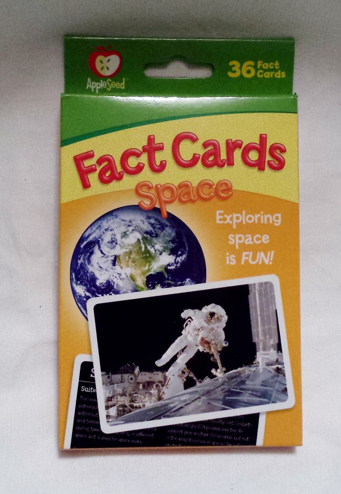 Apple Seed Exploring Space Fun Learning Fact Cards in Box