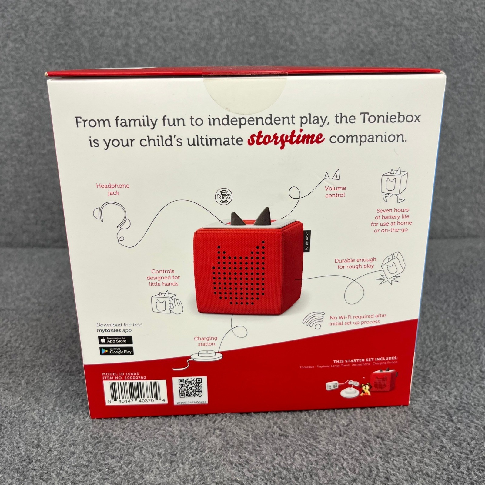 Tonies Toniebox Starter Set Red Kids Bundle 7 Figures Mickey Peppa Thomas New