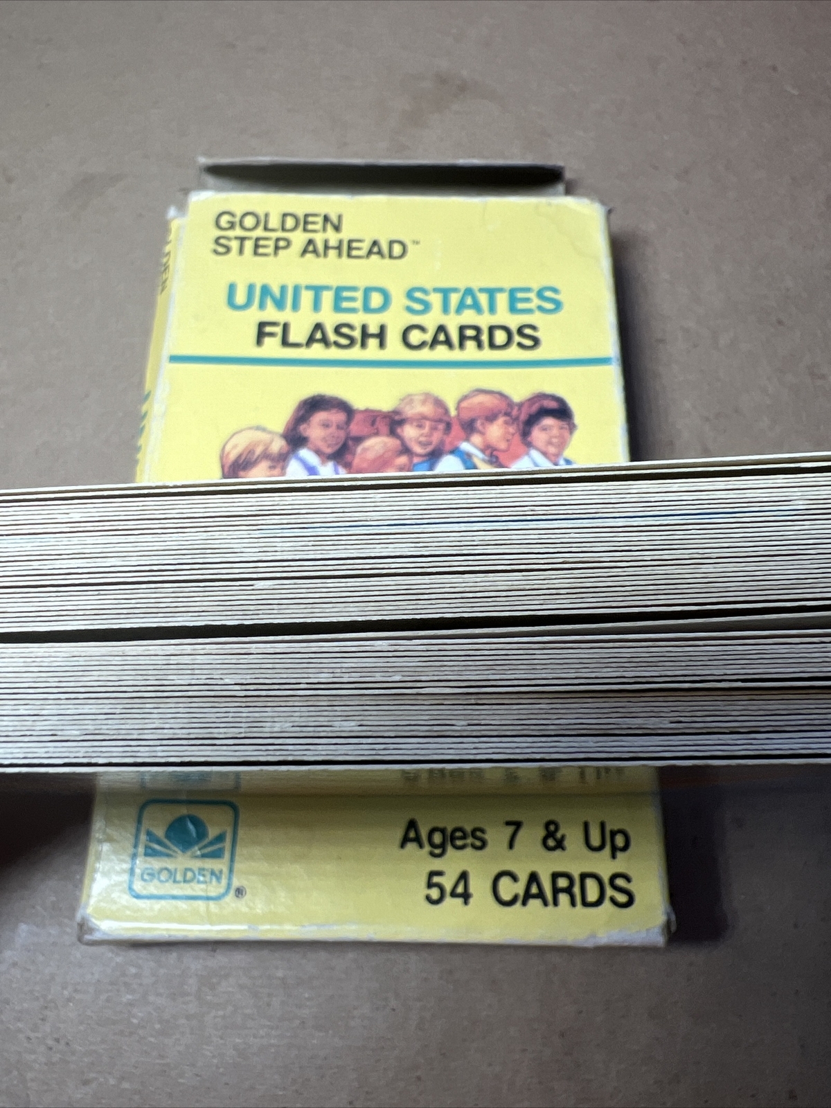 Golden Step Ahead United States Flash Cards 1985 Made In USA Vintage