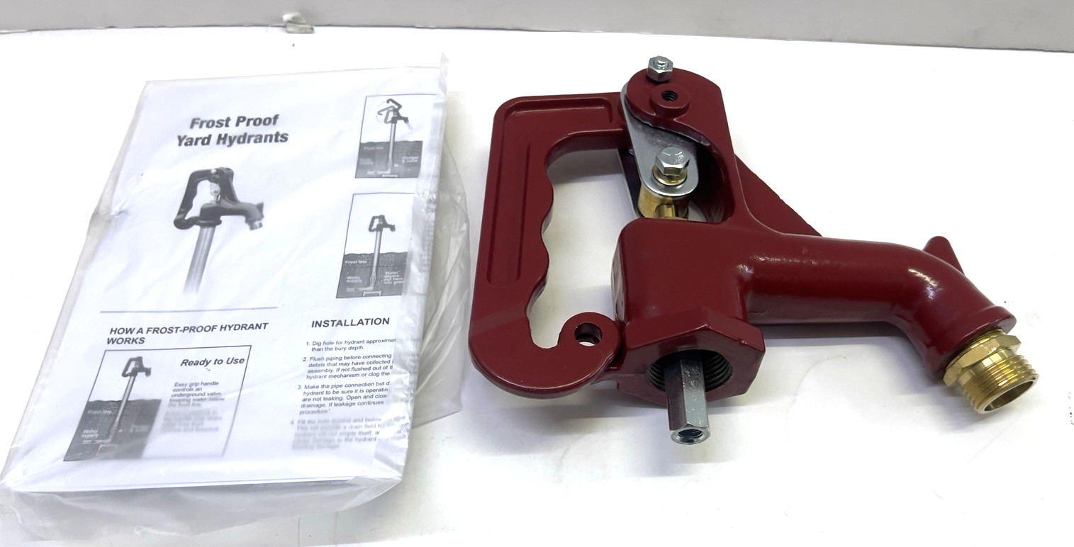 Yard Hydrant 3/8”-16 UNC Head Frost Free Outdoor Faucet Head Connect 3/4” Hose
