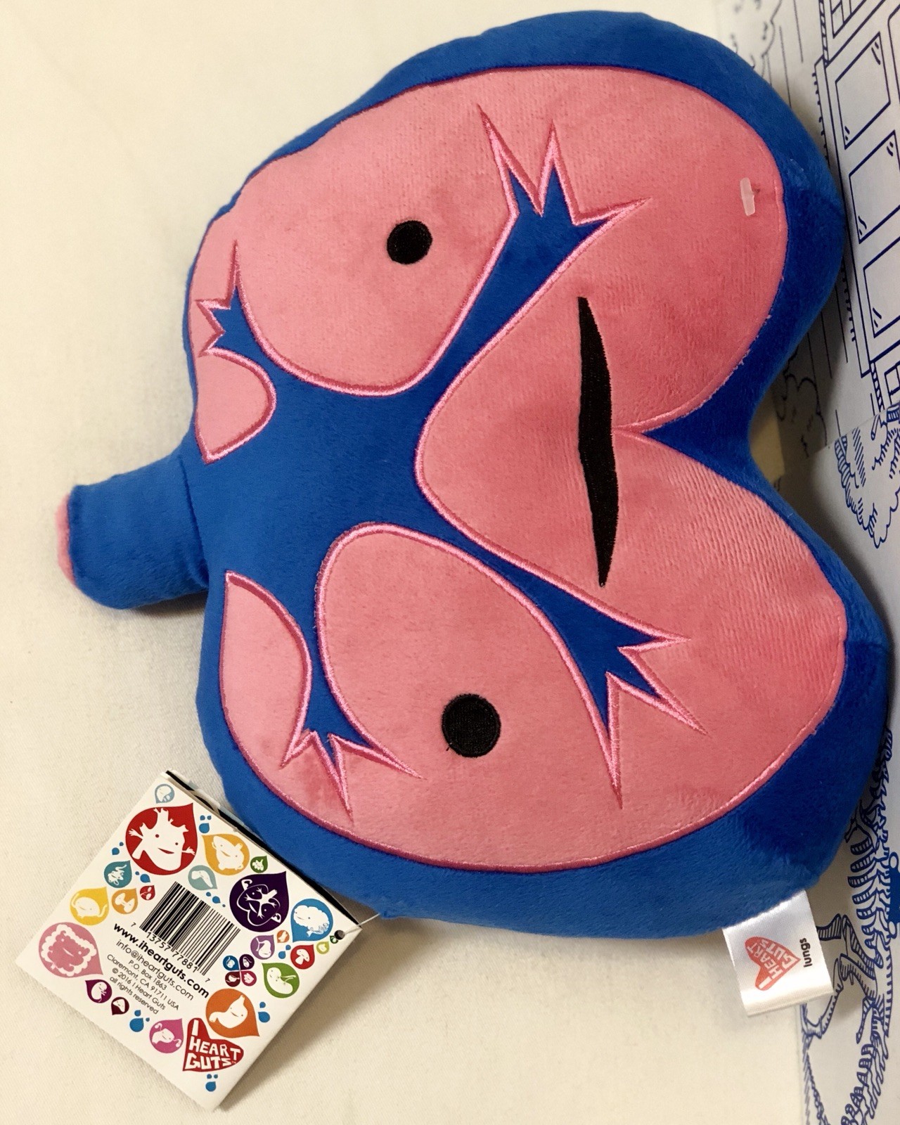 New I Heart Guts Lungs Plush I Lung You Doll Science Toy Organ Body Part Lungs N