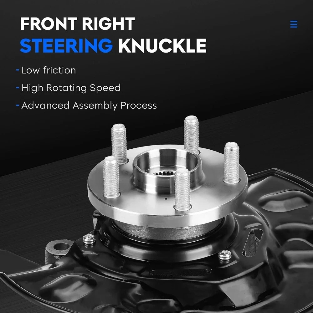 Front Right Side Steering Knuckle & Wheel Bearing Hub Assembly Compatible wit…