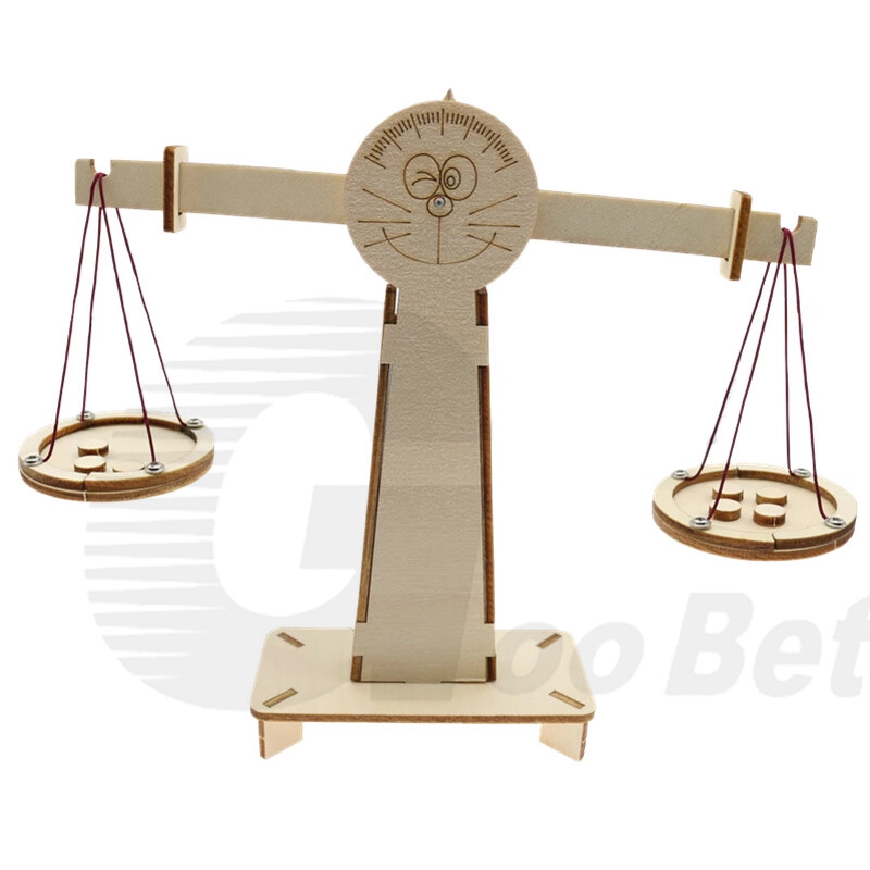 Wood Balance Scale Craft Toy DIY Kit Children Educational Self Assembly Project