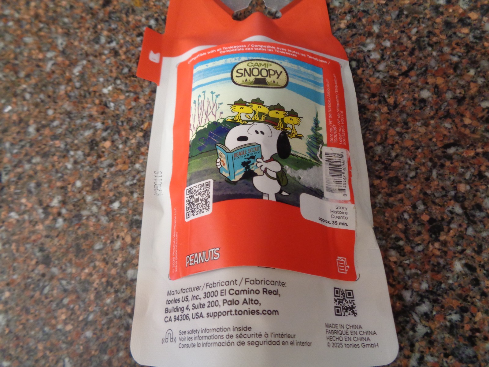 Tonies Peanuts Camp Snoopy Audio Toy Learning Figurine Tonie Brand New
