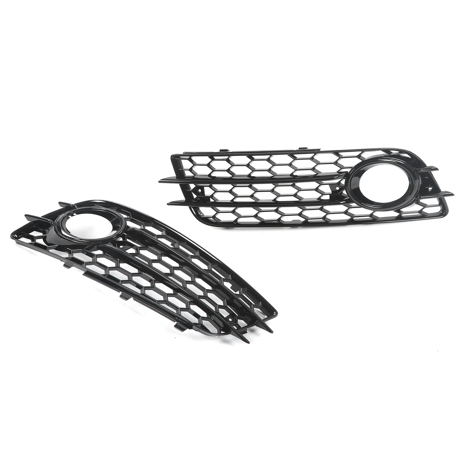 2 Pcs Bumper Fog Light Grille For B8 S4 Models 2008‑2012 OXQC