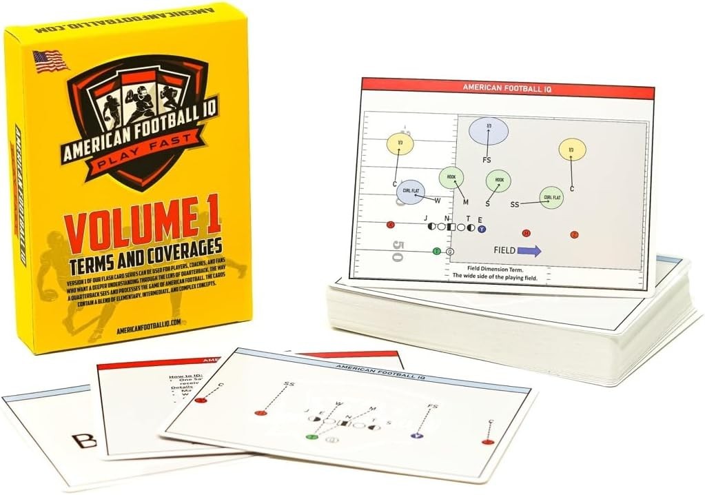 Football Training Flashcards – Volume 1: Learn Plays, Coverages & Football Te…