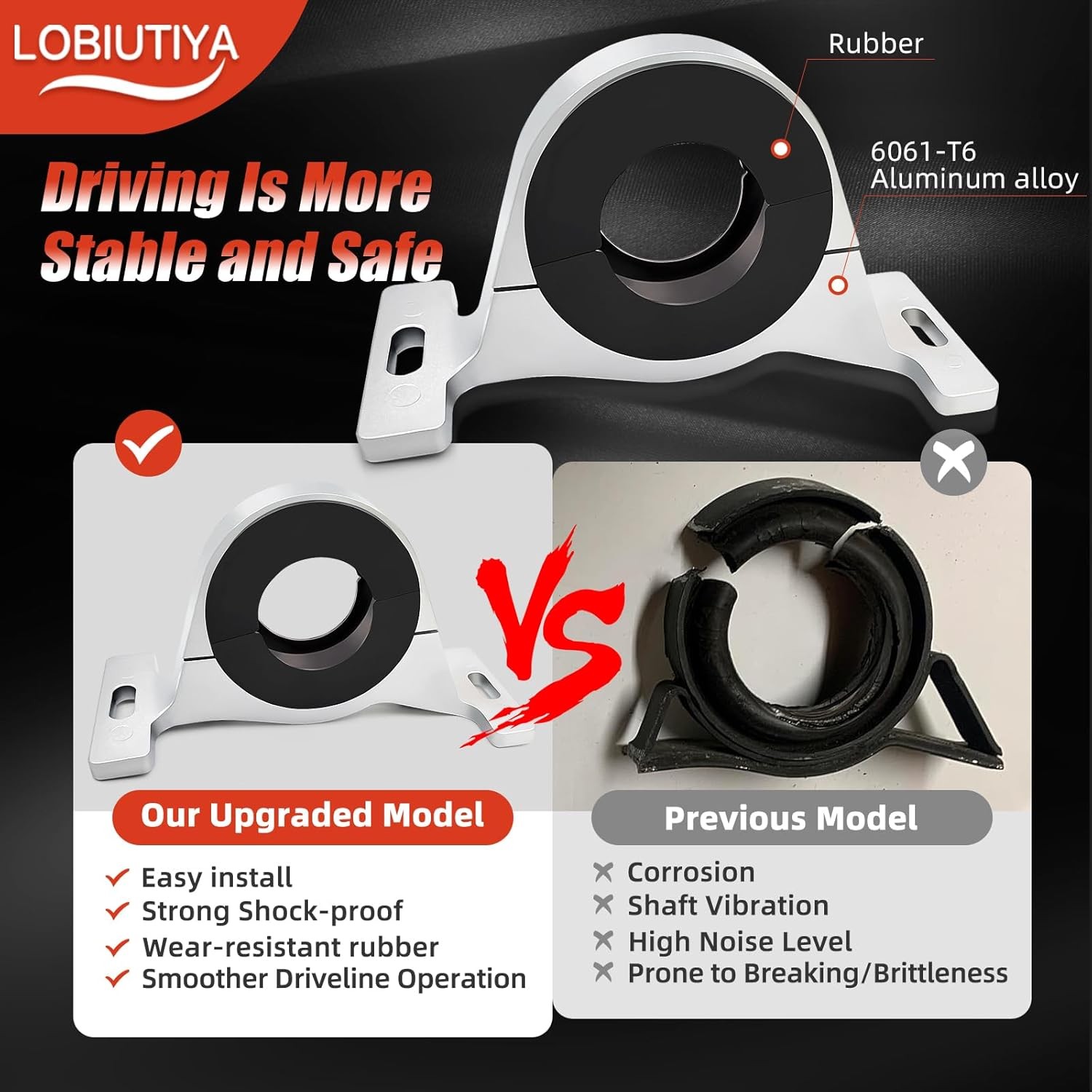 Drive Shaft Center Support Bearing Fit 2015- Center Bearing Support Solution