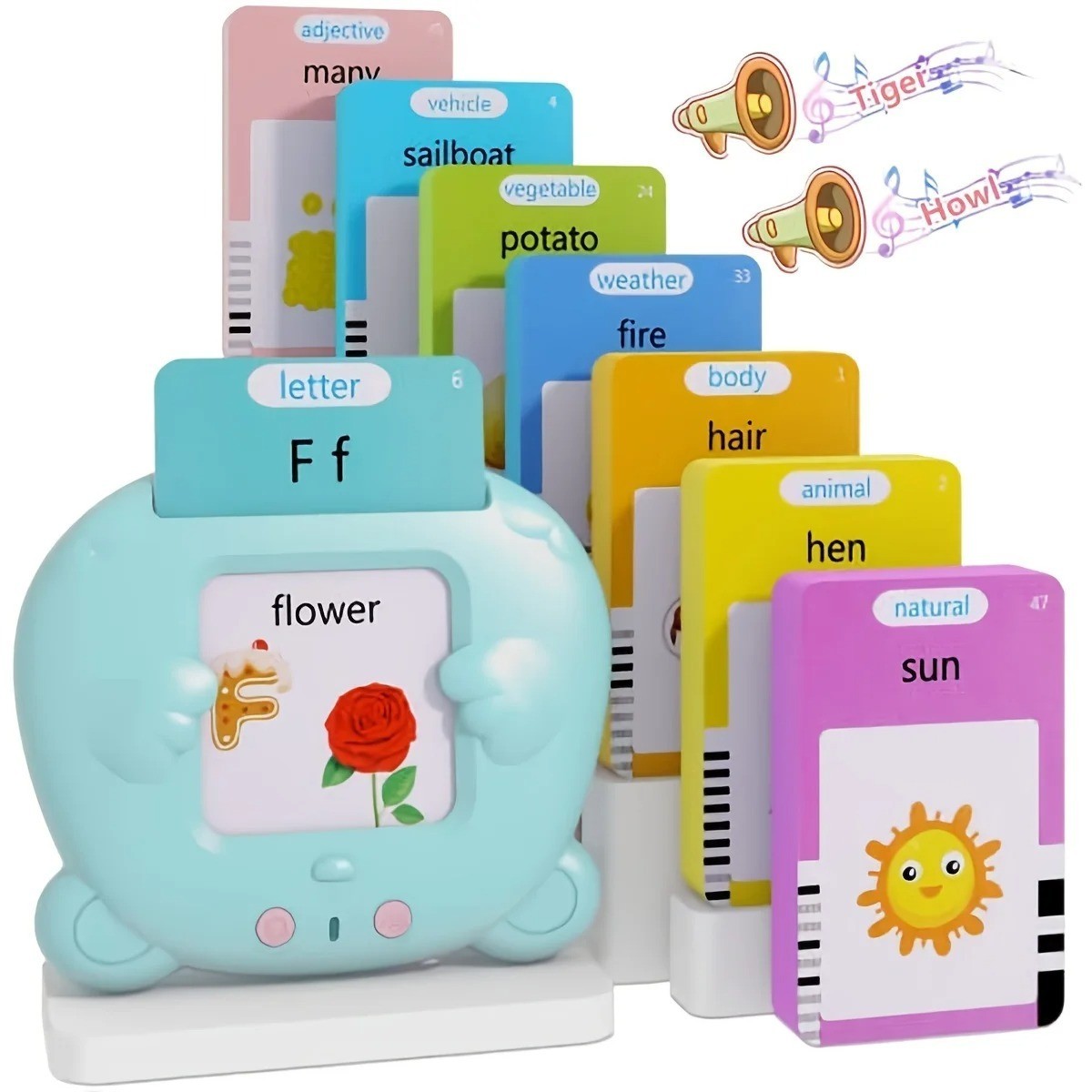 Kids Learning Machine Talking Flash Cards Electronic Audio Book English Words To