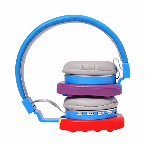 Blue Pop It Fidget Wireless Headset Kids Stress Relief Decompression Toy