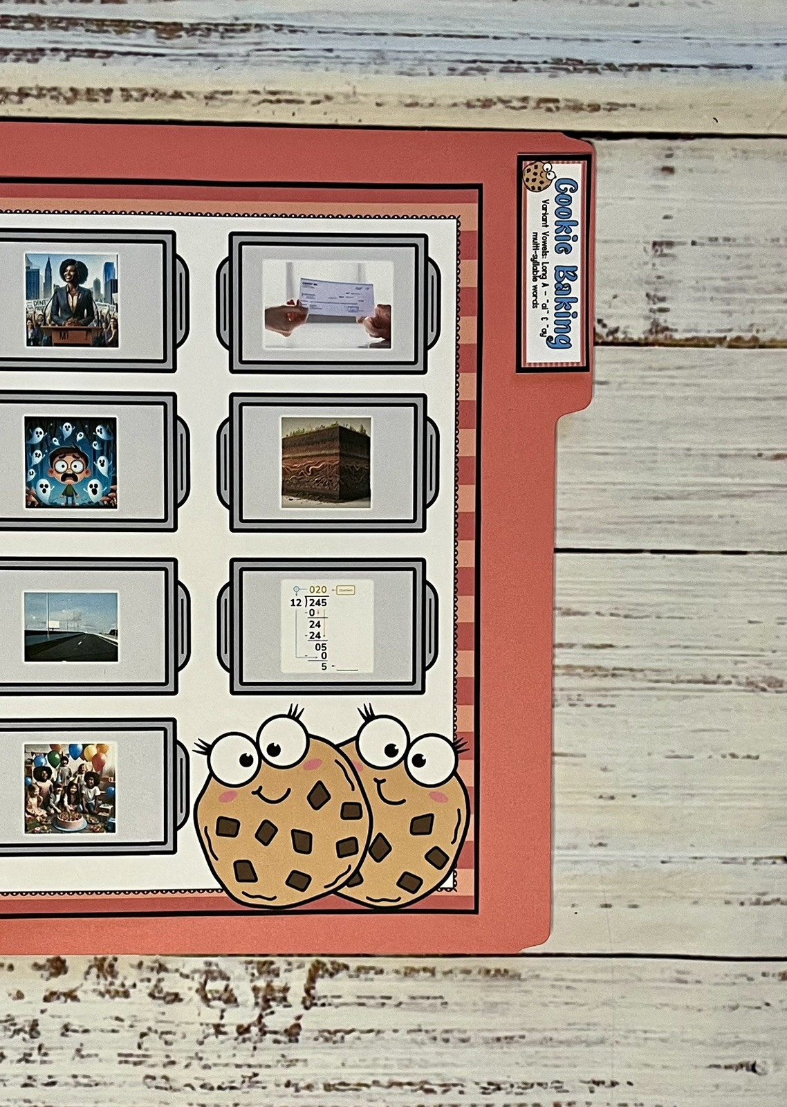 Cookie Baking Long A Multi Syllable Vowel Team Folder Game Literacy Center First