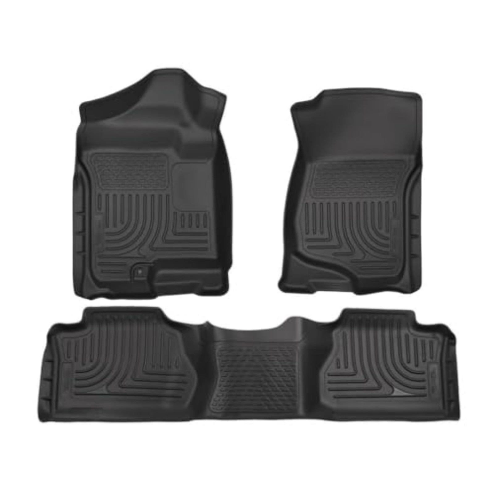 Husky Weatherbeater Floor Mats Front 2Nd Seat For 2007-2013 Silverado Sierra