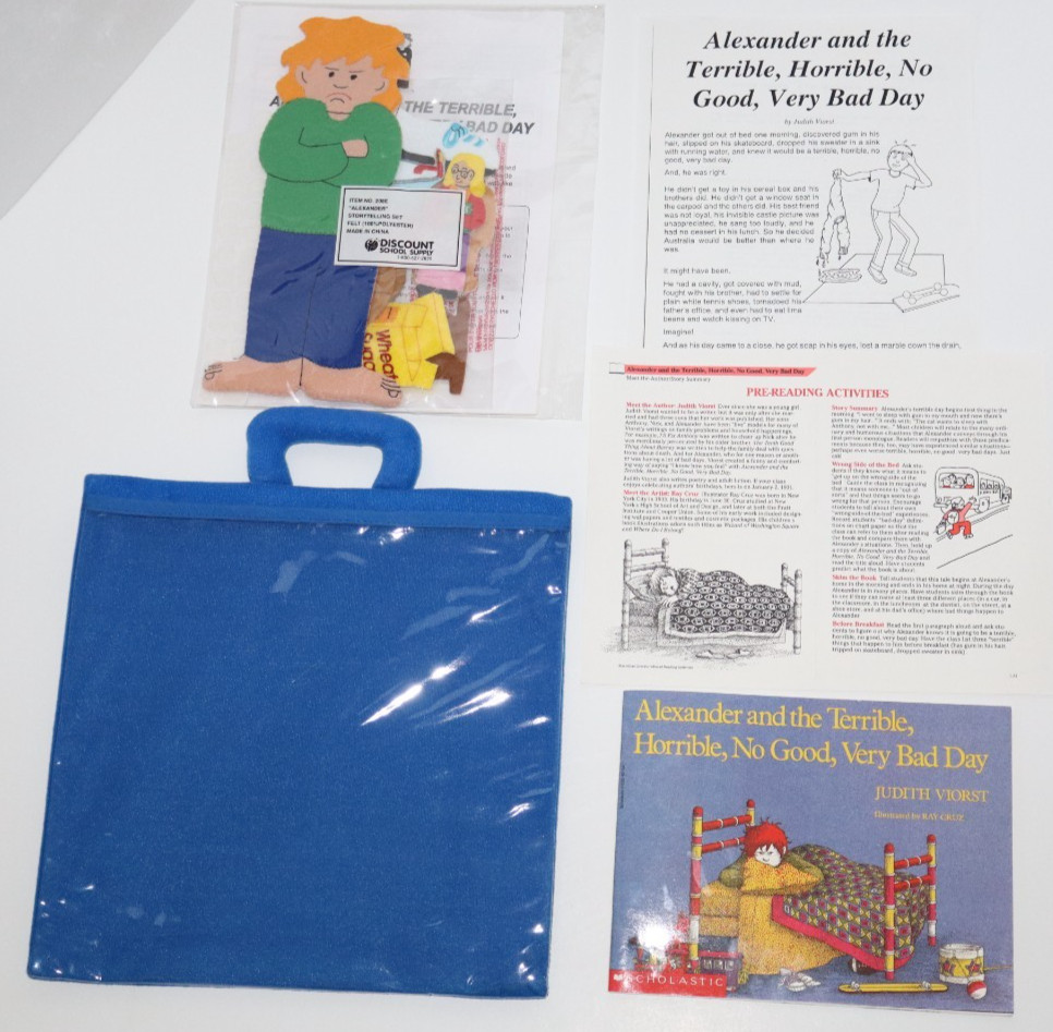 Alexander Horrible Terrible No Good Very Bad Day Felt Storytelling Kit Book Set