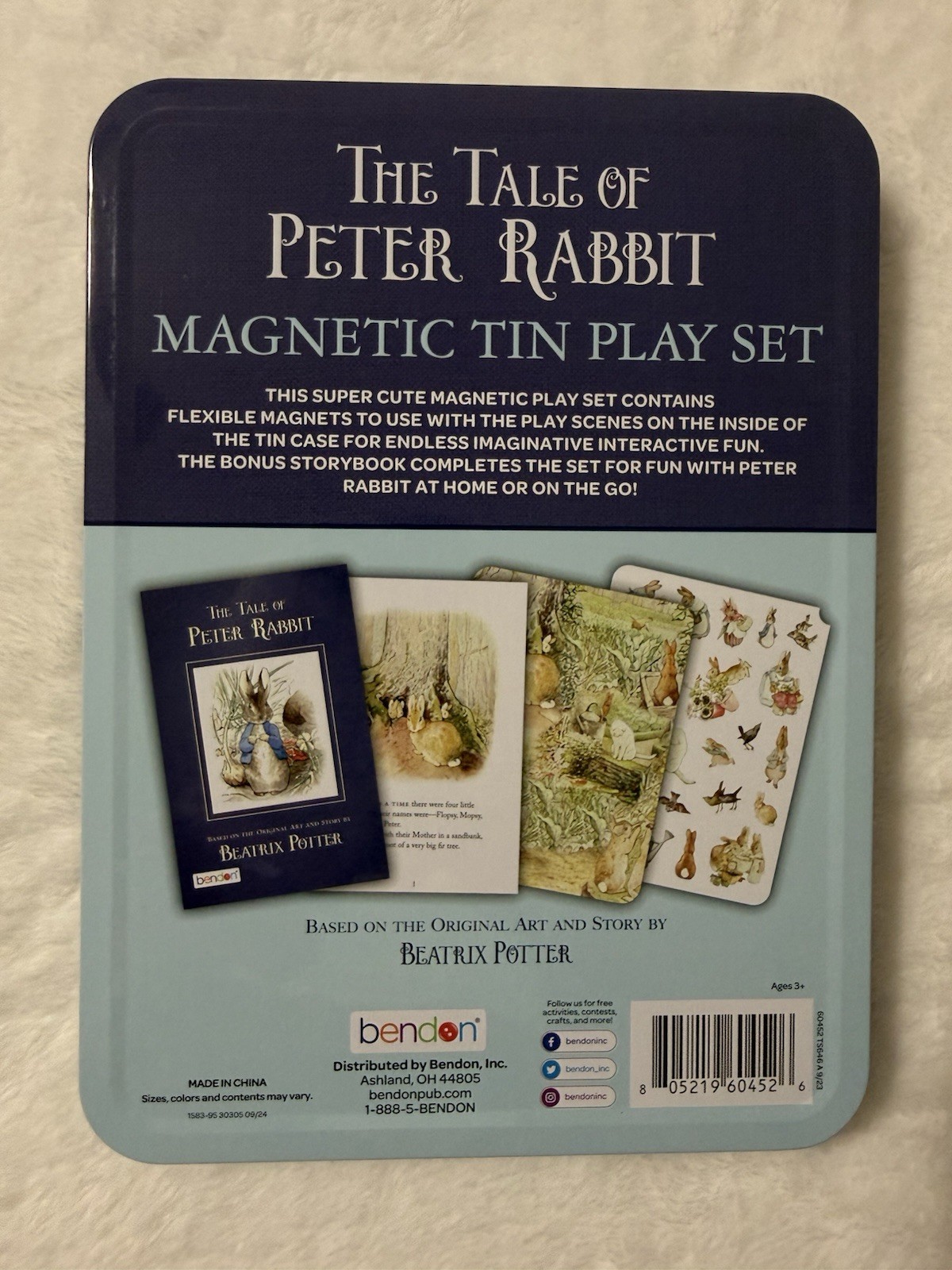 Magnetic Tin Play Set, The Tale of Peter Rabbit, Ages 3+, NEW.