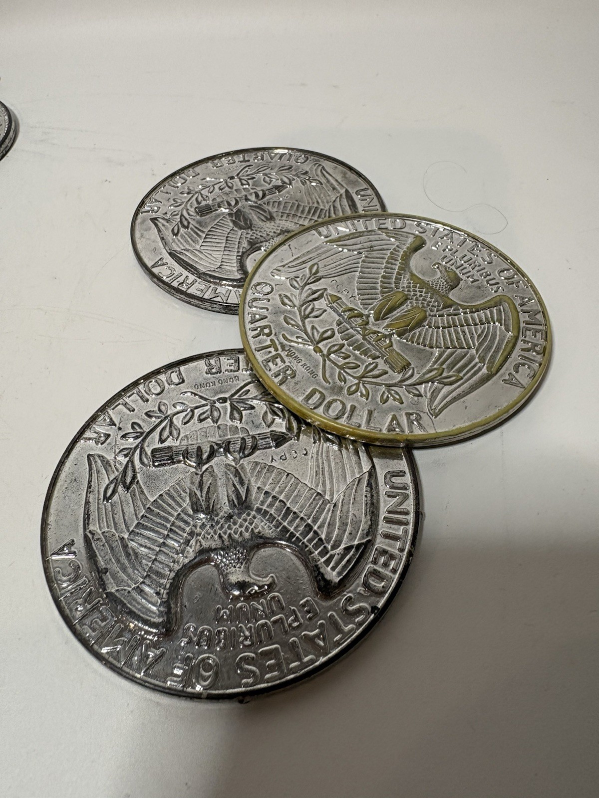 3″ Plastic Play Money Lot Of 19 Hong Kong Kennedy Lincoln Buffalo Roosevelt