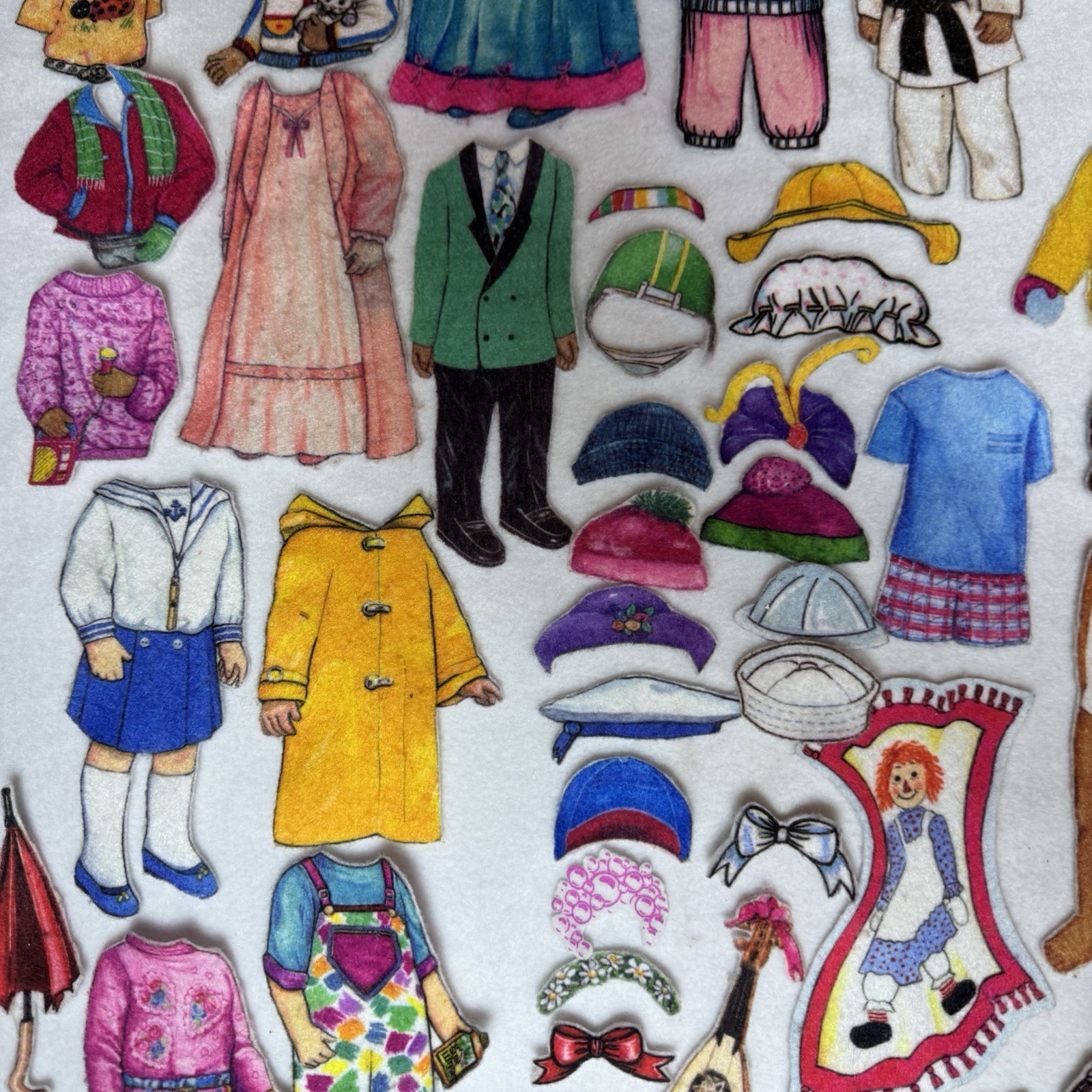 Vintage Felt Dress Up Felt Characters Flannel Graph Flannelgraph Dolls 80s
